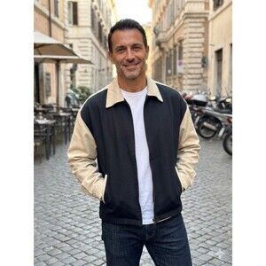 Nat Nast Luxury Originals Men's Silk Cotton Blend Bomber Jacket Size XXL